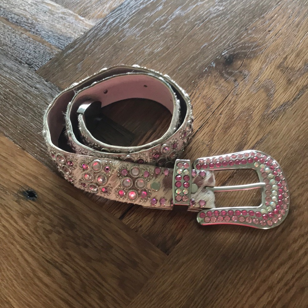 Pink Kippys belt with lots of bling